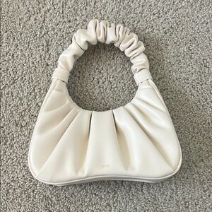 JW PEI Cream Ruched Shoulder Bag